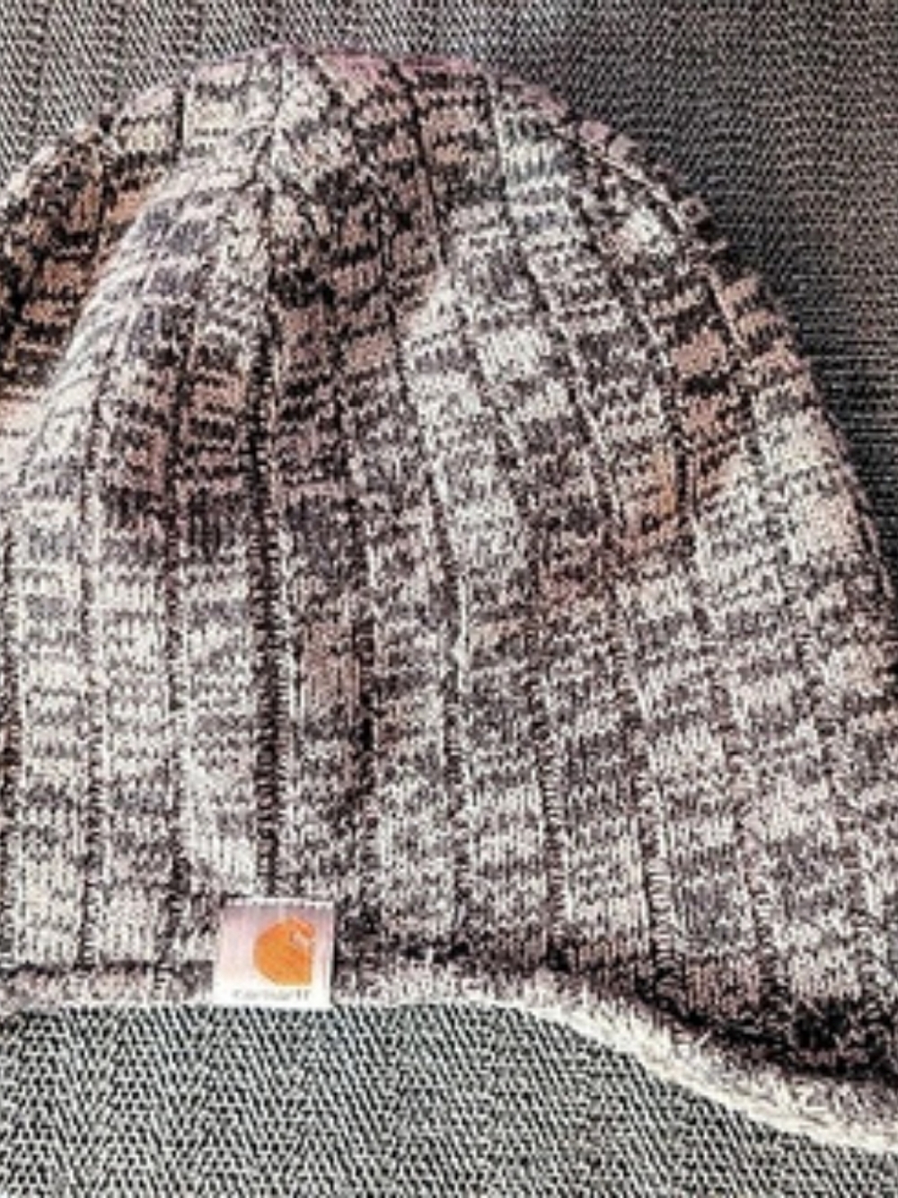 Carhartt Knit Sherpa-Lined Earflap Hat Brown & Gray